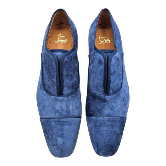 Christian Louboutin Alpha Male Oxford Suede Shoes - Blue EU 45.5 / US 12.5 $995 main image 7